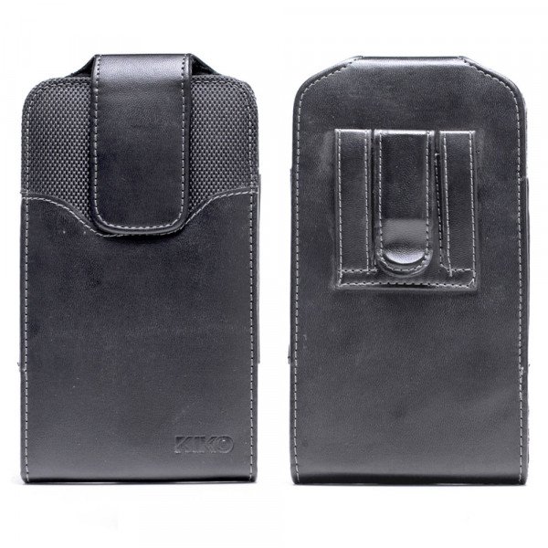 Wholesale Vertical Armor Double Loop Belt Clip Pouch Large 31 Fits Galaxy S22 Ultra and more (Black)